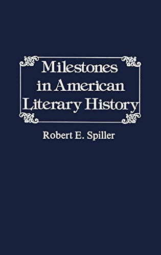 Imagen de archivo de Milestones in American Literary History.: (Contributions in American Studies) a la venta por HPB-Emerald