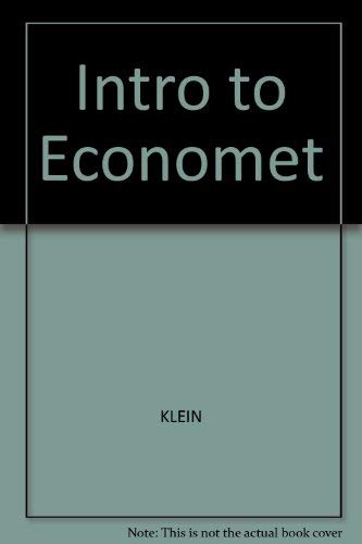 Beispielbild fr An Introduction to Econometrics zum Verkauf von Foggy Mountain Books