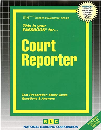 Court Reporter(Passbooks) (9780837301747) by National Learning Corporation