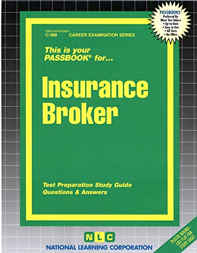 Insurance Broker (Career Examination Passbooks) - Jack Rudman