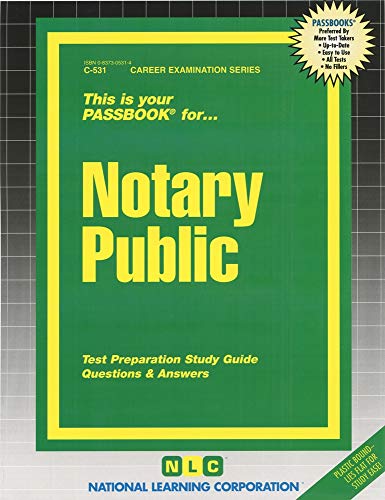 9780837305318: Notary Public (Passbooks) (Career Examination Series)