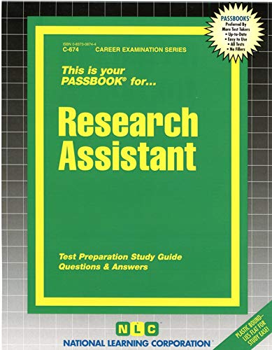 Research Assistant(Passbooks) (Career Examination Series) (9780837306742) by National Learning Corporation