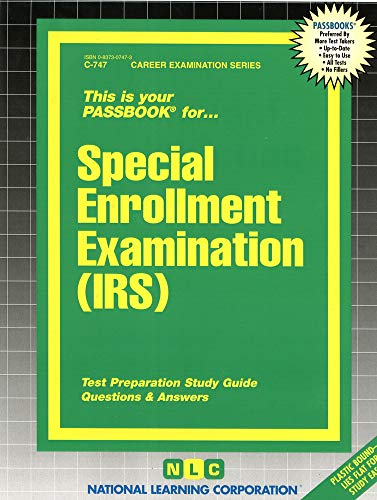 Stock image for Special Enrollment Examination (IRS)(Passbooks) (Career Examination Series) for sale by HPB-Red