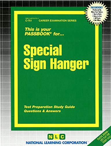 Special Sign Hanger (Career Examination Series) (9780837307510) by National Learning Corporation