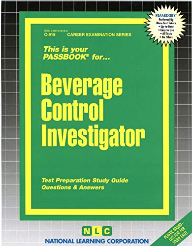 Beverage Control Investigator National Learning Corporation Author