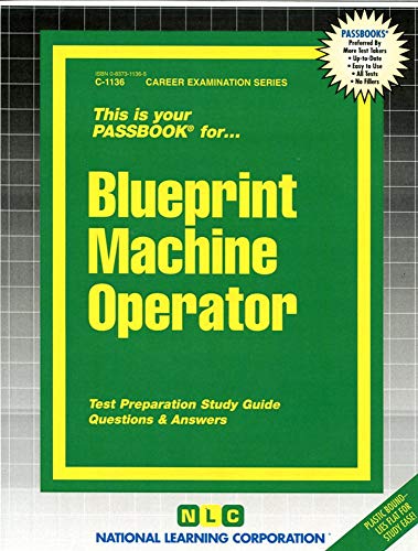 9780837311364: Blueprint Machine Operator (Career Examination Series)