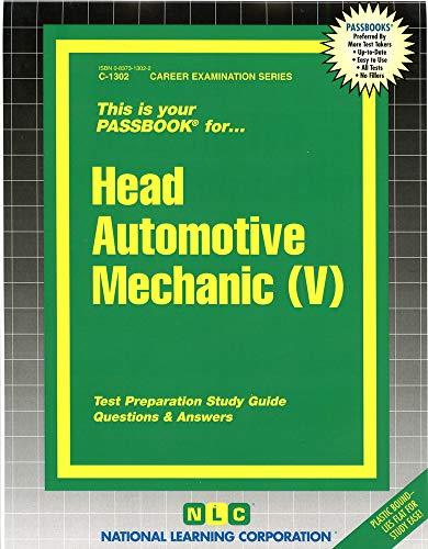 Head Automotive Mechanic C 1302 by Jack Rudman 1994 Paperback - Jack Rudman