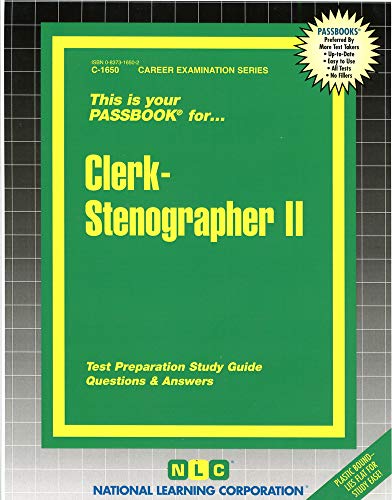 Clerk Stenographer II (Career Examination Series) (9780837316505) by National Learning Corporation