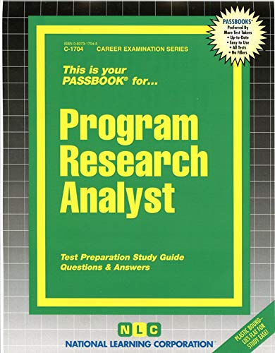 Program Research Analyst(Passbooks) (Career Examination Series) (9780837317045) by National Learning Corporation