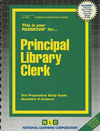 Imagen de archivo de Principal Library Clerk(Passbooks) (Career Examination Series) a la venta por Buyback Express