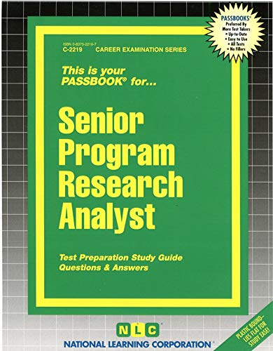 Senior Program Research Analyst(Passbooks) (Career Examination Series) (9780837322193) by National Learning Corporation