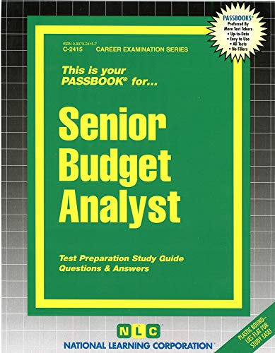 Senior Budget Analyst (Career Examination Series) (9780837324159) by National Learning Corporation