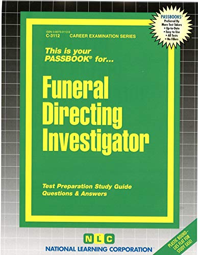 9780837331126: Funeral Directing Investigator(Passbooks) (Career Examination Series)