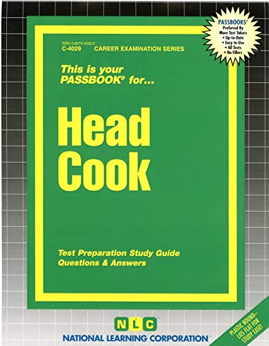 9780837340296: Head Cook(Passbooks) (Career Examination Series)