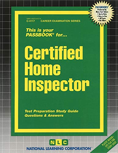 Imagen de archivo de Certified Home Inspector(Passbooks) (Career Examination Series) a la venta por HPB-Red