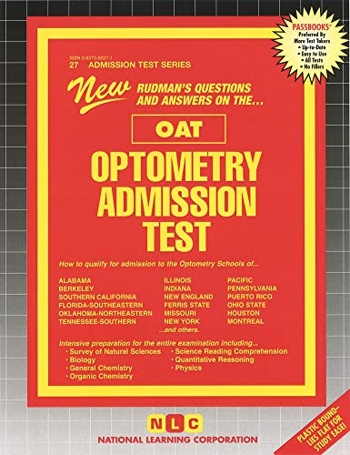 Imagen de archivo de Optometry Admission Test (Oat) a la venta por ThriftBooks-Atlanta