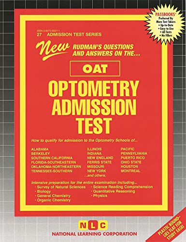 Stock image for Optometry Admission Test (Oat) for sale by ThriftBooks-Atlanta