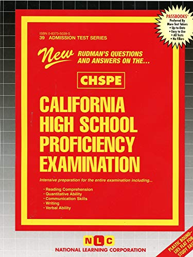 Stock image for California High School Proficiency Examination (CHSPE) (Admission Test for sale by Hawking Books