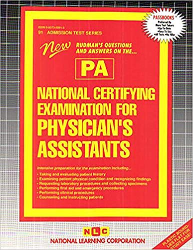 9780837350912: NATIONAL CERTIFYING EXAMINATION FOR PHYSICIAN'S ASSISTANT (PA/NCE): Passbooks Study Guide (Admission Test Series (ATS))