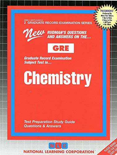 Imagen de archivo de CHEMISTRY (Graduate Record Examination Series) (Passbooks) (GRADUATE RECORD EXAMINATION SERIES (GRE)) a la venta por HPB-Red