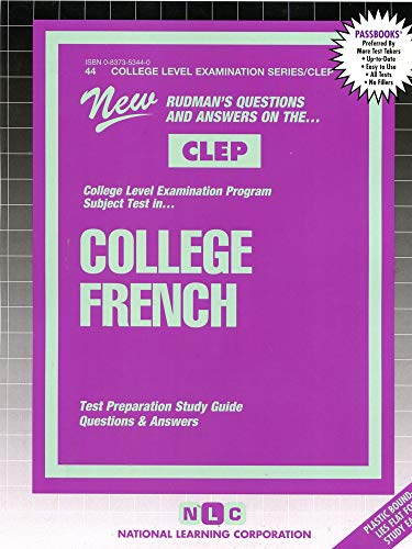 9780837353449: College French (French Language): Passbooks Study Guide (College Level Examination Program, 44)