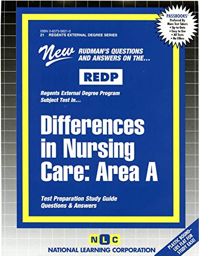 Beispielbild fr Differences in Nursing Care : Area A (Passbooks Study Guide) zum Verkauf von Better World Books