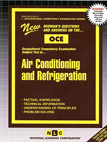 Imagen de archivo de AIR CONDITIONING AND REFRIGERATION (Occupational Competency Examination Series) (Passbooks) a la venta por HPB-Red