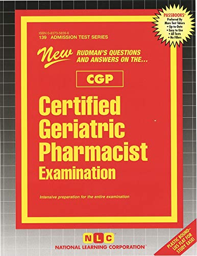 Stock image for Commission for Certification in Geriatric Pharmacy - Ccgp: Passbooks Study Guide for sale by Revaluation Books