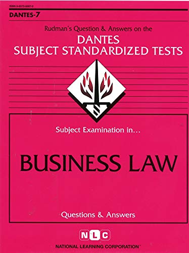 Beispielbild fr DSST Business Law (II) (Passbooks) (DANTES SUBJECT STANDARDIZED TESTS (DANTES)) zum Verkauf von Drew