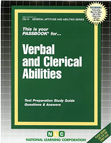 VERBAL AND CLERICAL ABILITIES (General Aptitude and Abilities Series) (Passbooks) (9780837367149) by National Learning Corporation