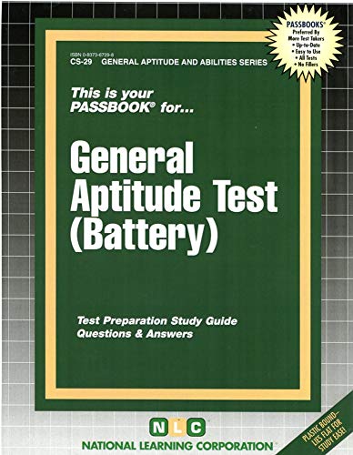 Imagen de archivo de General Aptitude Test (Battery) a la venta por ThriftBooks-Dallas