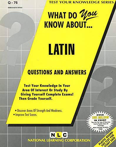 9780837370767: LATIN (Test Your Knowledge Series) (Passbooks) (TEST YOUR KNOWLEDGE SERIES (Q))