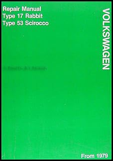 Beispielbild fr Volkswagen Rabbit, Scirocco Service Manual, 1975/1976/1977/1978/1979/ Gasoline Models zum Verkauf von The Book Garden