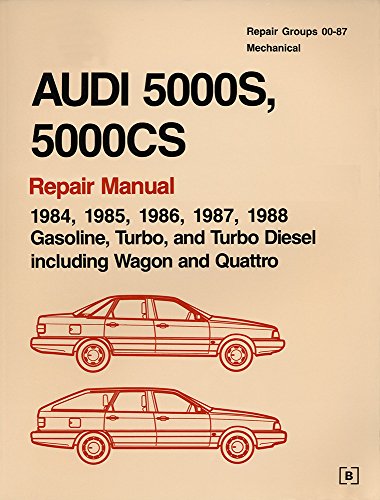 Beispielbild fr Audi 5000s, 5000cs: Official Factory Repair Manual, 1984, 1985, 1986, 1987, 1988 : Gasoline, Turbo, and Turbo Diesel, Including Wagon and Quattro (2 Volumes) zum Verkauf von Books of the Smoky Mountains