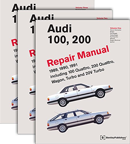 Beispielbild fr Three Volume Set: Audi 100, 200 Repair Manual 1989, 1990, 1991 Including 100 Quattro, 200 Quattro, Wagon, Turbo and 20V Turbo zum Verkauf von ZBK Books