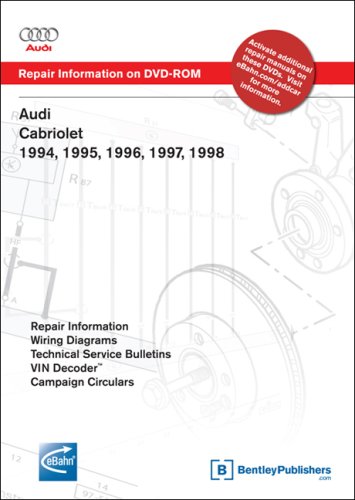 9780837612607: Audi Cabriolet 1994, 1995, 1996, 1997, 1998: Repair Manual on DVD-ROM