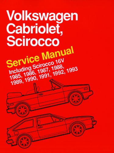 9780837616360: Volkswagen Cabriolet, Scirocco Service Manual 1985, 1986, 1987, 1988, 1989, 1990, 1991, 1992, 1993: Including Scirocco 16V