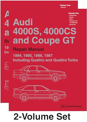 Beispielbild fr Audi 4000S, 4000CS and Coupe GT (B2) Repair Manual: 1984, 1985, 1986, 1987 (2 VOLUME SET) zum Verkauf von GF Books, Inc.