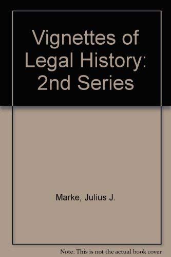 Stock image for Vignettes of Legal History for sale by Phatpocket Limited