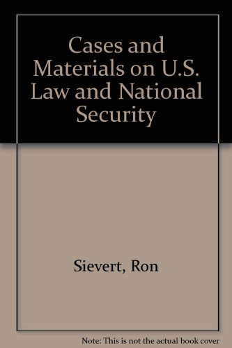 Beispielbild fr Cases and Materials on U.S. Law and National Security zum Verkauf von HPB-Red