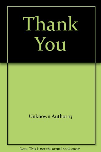 Stock image for Thank You for sale by Lighthouse Books and Gifts