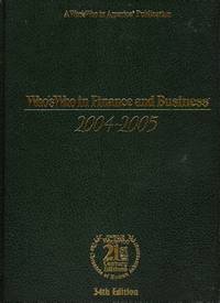 Stock image for Who's Who in Finance & Business (Who's Who in Corporate America) National Register Publishing for sale by GridFreed