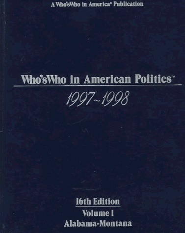 Who's Who in American Politics 1997-1998 (9780837969008) by R.R. Bowker; Who's Who