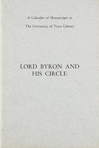 Beispielbild für Lord Byron and His Circle zum Verkauf von Optical Insights