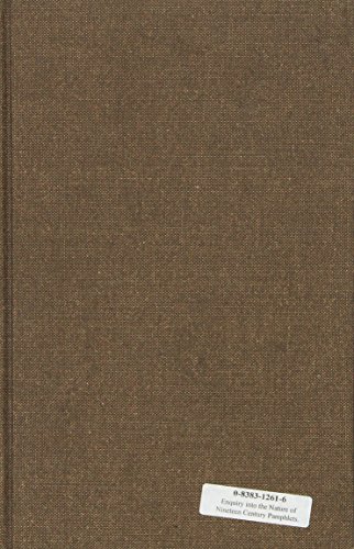 Beispielbild fr An enquiry into the nature of certain nineteenth century pamphlets zum Verkauf von Greenwood Road Books