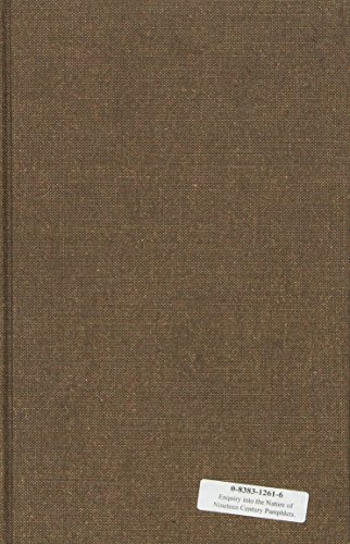 Enquiry into the Nature of Nineteen Century Pamphlets. (9780838312612) by Carter, John