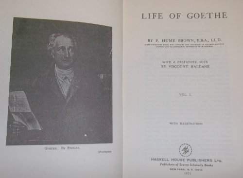 Stock image for Life of Goethe (2 Volume Set) for sale by Silent Way Books