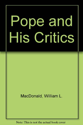 Stock image for Pope and His Critics for sale by Bookmonger.Ltd