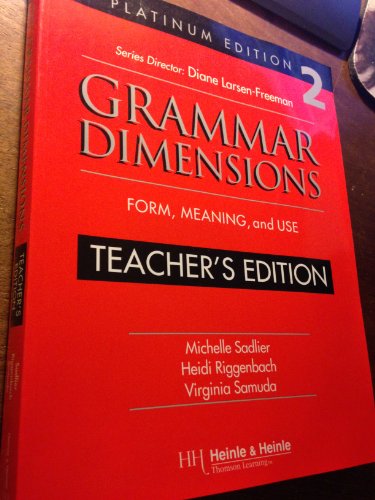 Grammar Dimensions Book 2: Platinum Edition : Form, Meaning, and Use (9780838402757) by Michelle Sadlier