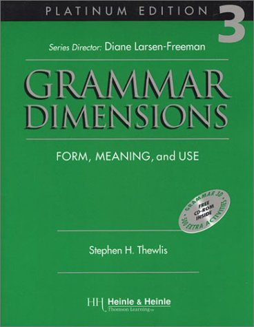 Beispielbild fr Grammar Dimensions 3, Platinum Edition: Form, Meaning, and Use zum Verkauf von HPB-Red